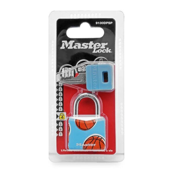 Visací zámek Master Lock z pevného hliníku 9130EURDPSP_basketball - 30mm - Obrázek 2