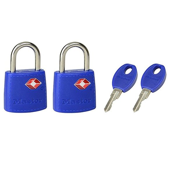 Visací zámek Master Lock TSA - modrý(2 ks / blistr)