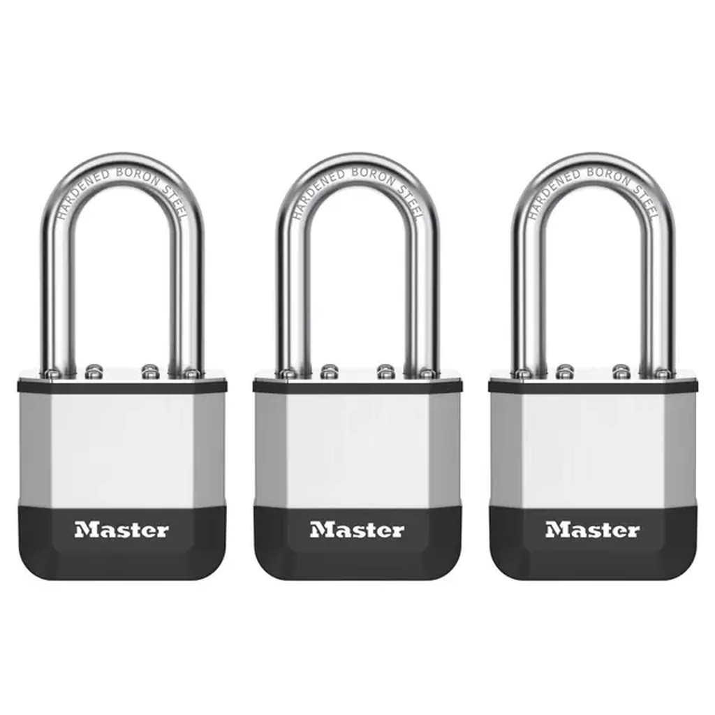 Laminovaný visací zámek Master Lock Elite - PK1EURTRILF - 45mm (3 ks / blistr)